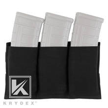 KRYDEX Tactical Triple Magazine Holster Fast Draw MOLLE/PALS Holster High Speed Triple Open Top 5.56 Rifle Magazine Pouch BK 2024 - buy cheap