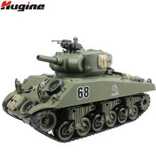 Tanque a control remoto de 2,4G, vehículo táctico de 15 canales 1/20, modelo de tanque militar de batalla principal Con Shoot Hobby Toys, EE. UU. Sherman M4A3 2024 - compra barato