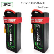 Gtfdr 7000 mah 3s1p 11.1 v 60c bateria lipo hardcase dean/t xt90 ec5 xt150 xt60 plug para 1/8 1/10 rc carro fora de estrada buggy truggy 2024 - compre barato