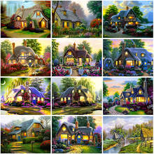 DIY Wood Cabin 5D Diamond Painting Full Square Drill Scenic Diamond Embroidery Cross Stitch Mosaic Resin Wall Art Home Decor 2024 - buy cheap