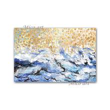 Real Hand-painted Palette Knife Abstract Oil Painting Art Gold Textured Decorative Items Canvas Wall Art Paintings Artwork 2024 - buy cheap