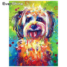 Evershine Diamond Mosaic Cross Stitch Dog Full Square Diamond Painting Rhinestones Cross Stitch Animals Pictures Children Gift 2024 - buy cheap