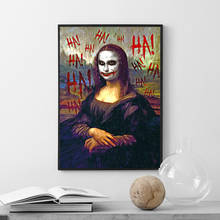 Wall Art Modular Joker Mona Lisa Canvas Home Decor Street Graffiti Pictures Vintage HD Printed Paintings For Living Room Framed 2024 - buy cheap