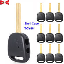 KEYECU 10pcs for Toyota Remote Key Shell Case Fob Side 2 Button TOY48 Short Blade 2024 - buy cheap