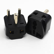 Adaptador de viagem universal, preto branco, cobre, 10a, 250v, 1 vira-2, áfrica do sul, índia, sri lanka, adaptador de tomada, conversor de tomada, tipo k 2024 - compre barato