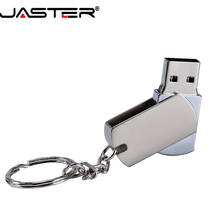 JASTER (over 10PCS free LOGO) USB 2.0 metal flip with key chain USB flash drive pendrive 4GB  16GB 32GB 64GB 128GB memory stick 2024 - buy cheap