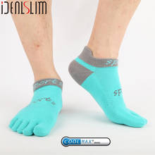 IDEALSLIM Five Finger Socks Coolmax Men Ankle Socks Cotton Mesh Breathable Quick Dry 2024 - купить недорого