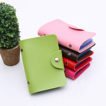 Fashion Credit Card Holder Men Women Travel Cards Wallet PU Leather Buckle Business ID Card Holders B99 2024 - buy cheap