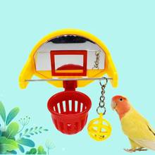 Juguetes para masticar para pájaros y loros, Mini aro de baloncesto, accesorios, campana, pelota para masticar, suministros de entrenamiento para pájaros y mascotas, C42 2024 - compra barato