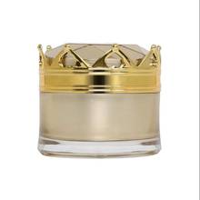 15G/20G gold/pearl white crown shape acrylic jar plastic jar cream jar for eye cream/essence/gel/moisturizer/night cream packing 2024 - buy cheap