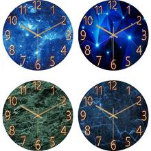 1PC Marble Wall Clock Simple Decorative Creative Nordic Modern Marble Clock Wall Clock for Living Room Kitchen Office Bedroom 2024 - buy cheap