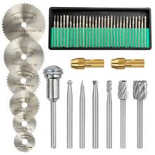 45Pcs Diamond Engraving Accessories Set HSS Circular Saw Blade Set Routing Bit for Dremel Drill Bit Rotary Accessories 2024 - buy cheap