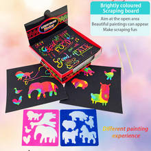 Magic DIY Scraping Painting Doodle Scratch Rainbow Art Paper Picture Note book Set 100 Holographic Drawing Educational Toys#p4 2024 - buy cheap