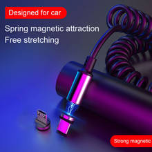 3A Magnetic Spring 3.0 Quick Charge Cable Retractable Micro USB Charger Type C Fast Charging For Huawei Samsung Xiaomi Android 2024 - buy cheap