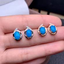 Natural Turquoise Earrings 925 Sterling Silver Lady Earrings beautiful style, affordable price including blue pine 2024 - buy cheap