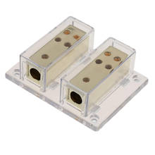 Divisor de bloco de distribuição de cabo de aterramento, de carro, 8 vias, banhado a ouro, 4/8 awg 2024 - compre barato