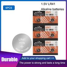 Baterias chatas de lítio lr41 1.5v, 6 peças, para eaxell 100% original sr41 ag3 g3a l736 192 392a 2024 - compre barato