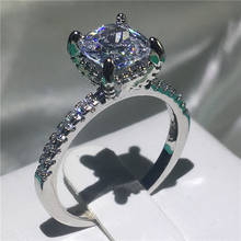 Сверкающее кольцо, Настоящее серебро 925 пробы, кубический цирконий, обручальное кольцо, кольца для мужчин и женщин ювелирный подарок на палец 2024 - купить недорого