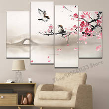 Plum blossom birds 5 d diy painting diamond 4 Pieces diamond embroidery round diamond mosaic art Multi-Panel,China style,GG1606 2024 - buy cheap