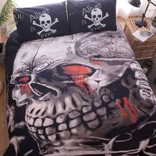 YuXiu Bedding Sets 3D Skull Black Duvet Covers Pillowcases 3Pcs Set Bed Linen Quilt Cover King Queen Full Twin Double Single 2024 - buy cheap