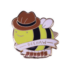 Giddy up with this Beehaw enamel pin cowboy culture collection funny puns jewelry 2024 - buy cheap