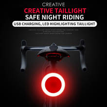 Удобный светильник-вспышка для велосипеда, задний фонарь, usb зарядка, IP64, водонепроницаемый USB зарядный задний светильник, велосипедный светильник, Аксессуары для велосипеда, круглый 2024 - купить недорого