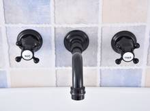 Torneira para banheira msf499, torneira de pia para banheiro, duas peças, estrutura preta em latão 2024 - compre barato