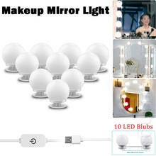 Lámpara Led de pared para espejo de maquillaje, luces de tocador de 5V, con USB, regulable, 6/10/14 piezas 2024 - compra barato