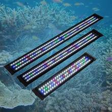 Luces LED impermeables para acuario, barra de luz azul sumergible, lámpara de Clip subacuática, decoraciones acuáticas, 30/40/60cm 2024 - compra barato