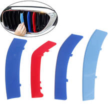 3pcs Motorsport Car Stickers For BMW 3/5 Series F30 F10 M Power Performance Accessories 3D Car Front Grille Trim Strips Cover  2024 - buy cheap