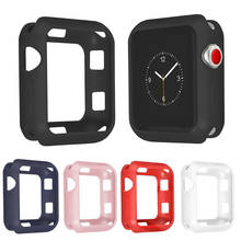 Cover for Apple watch case 44mm 40mm iWatch case 42mm 38mm Silicone bands Protector Bumper for series 6 5 4 3 2 Accessories 42 m 2024 - buy cheap