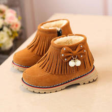 Winter Toddler Baby Girls Plush Keep Warm Martin Boots For Kids Children Suede Leather Cotton Shoes New 1 2 3 4 5 6 7 Years old 2024 - buy cheap