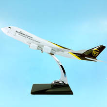 32CM UPS World Wide Service Airlines Boeing B747-400 Model Toys Base Aircraft Plane Airliner Gifts Collection Display Souvenir 2024 - buy cheap