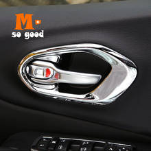 2014 2015 2016 2017 2018 For Jeep Cherokee KL Car ABS Chrome Inner Door Bowl Protector Frame Panel Cover Trim Auto Accessories 2024 - buy cheap