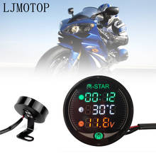 Monitor de temperatura da motocicleta com visão noturna, tabela de voltagem, tempo de medição para yamaha xjr1300 fjr 1300 supertenere/xt1200ze xjr 1300/racer 2024 - compre barato