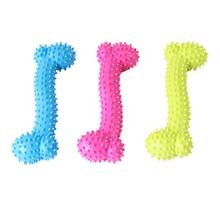 1 PC Cute Dog Toy Rubber Bone Squeaker Squeaky Sound Play Toy Puppy Chew Toys Pet Resistant Bite Cleaning Teeth Toys 2024 - buy cheap