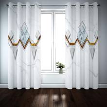 3D Curtains Bedroom Window Treatments Modern Luxury Curtains Blackout Photo Brief White Window Drapes 2024 - buy cheap