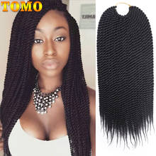 TOMO синтетические Сенегальские закрученные вязаные косы Омбре коричневые черные красные плетеные волосы для женщин 22 корня 2024 - купить недорого