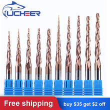 【Wholesale tools】UCHEER 10/50pcs 4mm HRC55 Taper Ball Nose milling cutter cnc tool carbide End Mill woodworking router bits 2024 - buy cheap