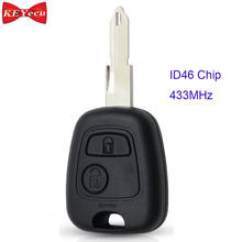 KEYECU for Peugeot 206 207 Remote Key Fob 433MHz ID46 Chip Uncut NE73 Blade 2 Button 2024 - buy cheap