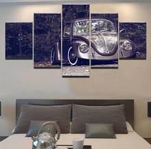 Modular HD Print Artwork Modern Car Poster Home Decor Wall Art 5 Pieces Beetle Car Cute Landscape Pictures Canvas Painting 2024 - buy cheap