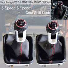 Pomo de palanca de cambios de cuero ABS para coche, cubierta de maletero Gaitor para VW Volkswagen Golf 7 A7 MK7 GTI GTD 2013-2018 LHD 2024 - compra barato