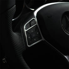 Cubierta decorativa para el marco del botón del volante del coche, embellecedor adhesivo para Mercedes Benz Clase A, B E, W176, W246, W212, CLA, C117, GLA, X156, CLK 2024 - compra barato