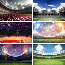 Avezano Football Field Backdrop Athlete Fireworks Shiny Boy Basketball Game Photography Backgrounds Photo Studio Photocall Decor 2024 - buy cheap