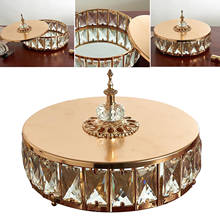 Golden Mirror Base Tray Vanity Storage Tray Sparkly Bling Perfume Jewelry Holder 2024 - buy cheap