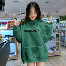 KEEVINI Hoodies Leisure TIGERONLY Letter Printed Long Sleeve Sweatshirts Womens Pullover Soft Cute New Korean Style Ladies Coat 2024 - buy cheap