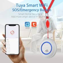 Alarma de botón de emergencia inalámbrica para personas mayores, dispositivo inteligente de seguridad con WiFi, botón de SOS, Sensor, funciona con Tuya 2024 - compra barato