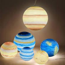 Wongshi-lámpara colgante de acrílico para el hogar, luz nórdica creativa de universo, Planeta, Luna, sol, Tierra, Marte, Urano, mercurio, Júpiter, Saturno 2024 - compra barato