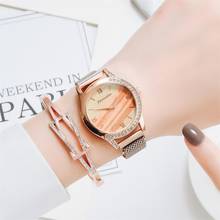 Luxury Fashion Magnetic Women Watches Rose Gold Stainless Steel Mesh Strap Ladies Quartz Wristwatches Minimalist Female Clock 2024 - buy cheap