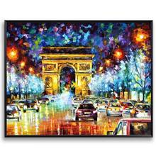 Belleza escena nocturna Francia París Digital 5D Diy pintura de diamantes punto de cruz mosaico bordado de diamantes de imitación PictureZP-4648 2024 - compra barato